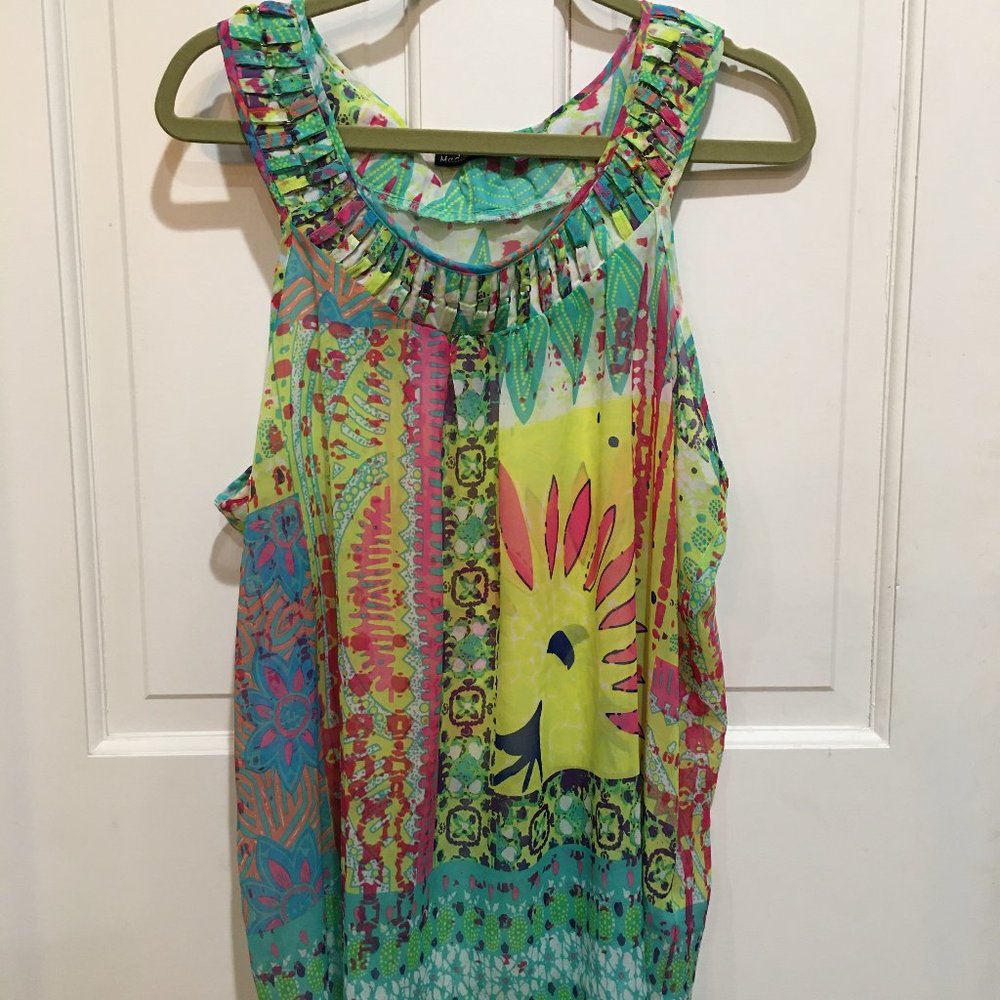 Madison Paige Sheer Tank Top, XL